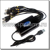 8-канальный USB-переходник (плата захвата) "USB-DVR-8" - общий вид